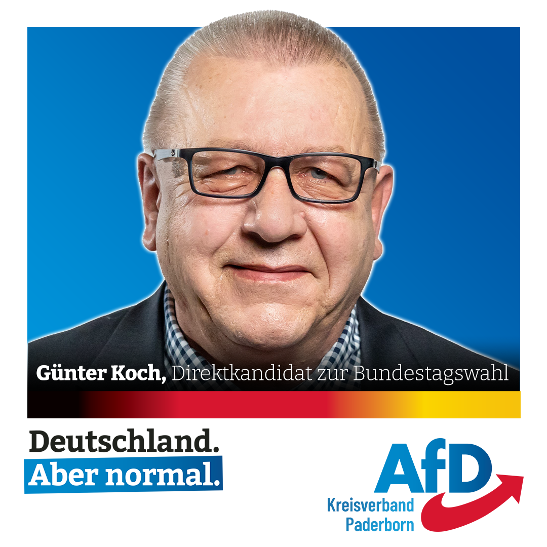 You are currently viewing Günter Koch zum Paderborner AfD-Direktkandidaten für die Bundestagswahl 2021 gewählt!