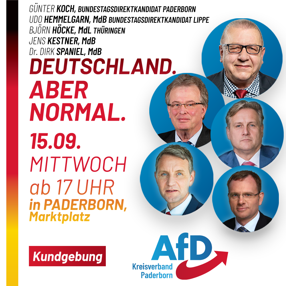 You are currently viewing AfD Kundgebung Paderborn Wahlkampf mit Björn Höcke