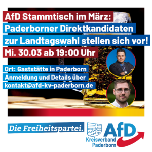 Read more about the article Stammtisch AfD KV Paderborn März 2022