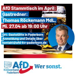 Read more about the article AfD Stammtisch April 2022 in Paderborn