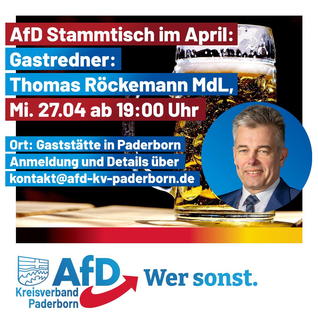 You are currently viewing AfD Stammtisch April 2022 in Paderborn