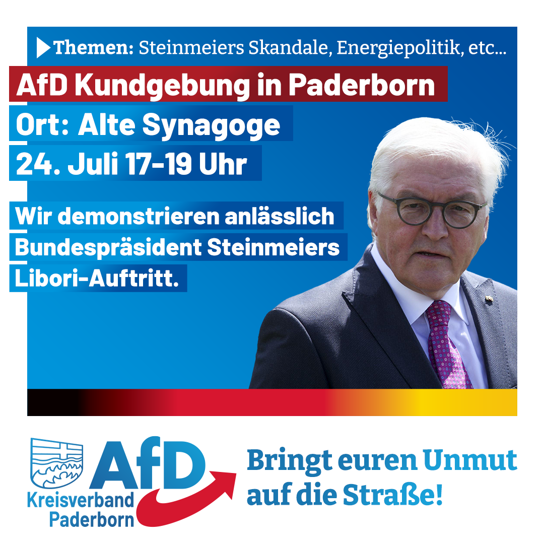You are currently viewing Demo am 24. Juli gegen Auftritt d. Bundespräsidenten Steinmeier