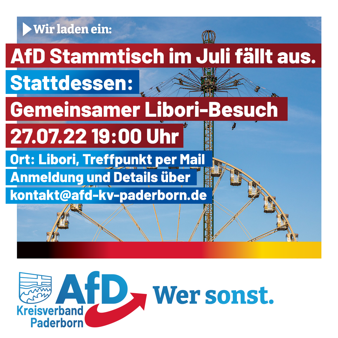 You are currently viewing AfD Stammtisch Juli / Libori Besuch