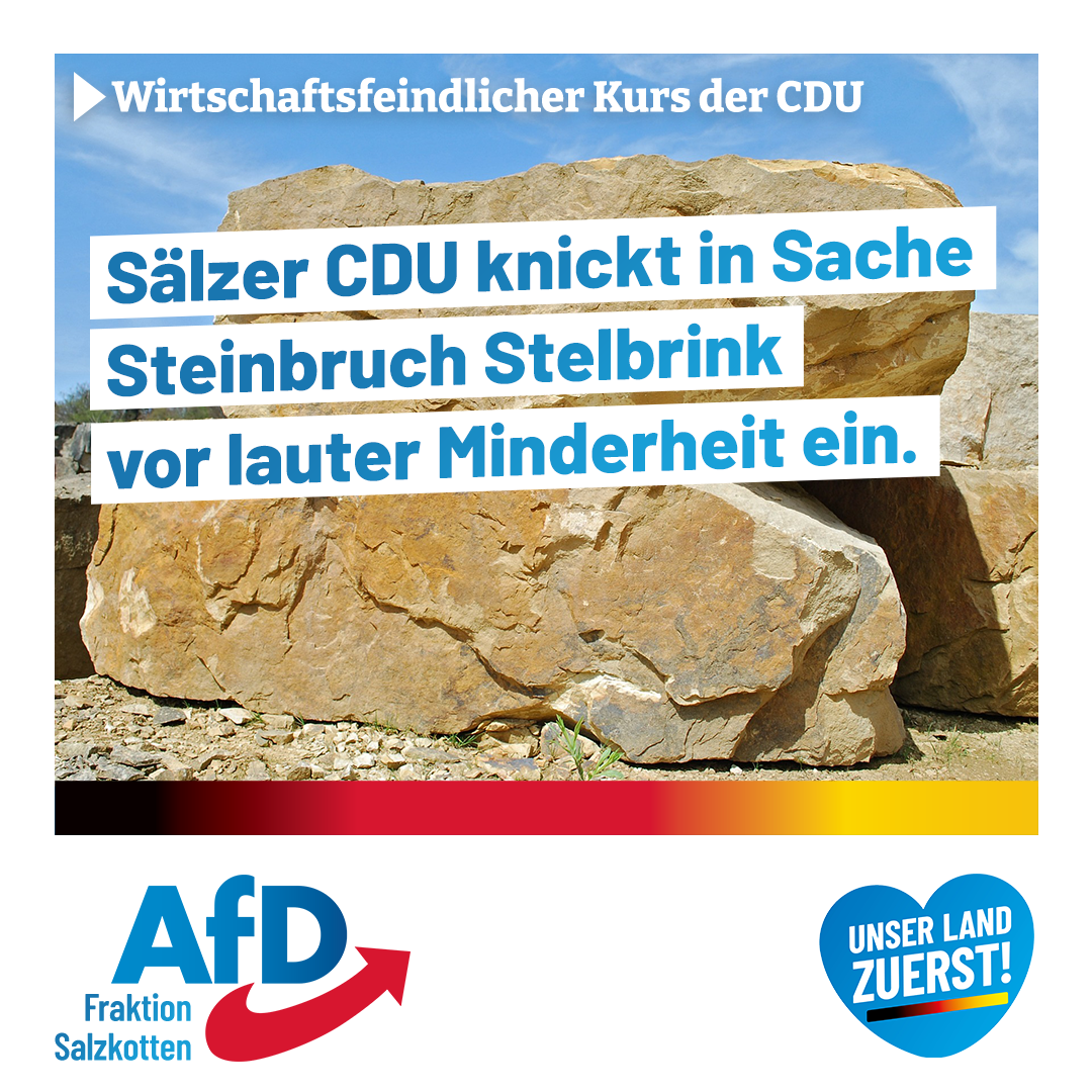 Read more about the article CDU knickt vor Grünen ein – Steinbruch Stelbrink