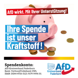 Read more about the article AfD wirkt: Mit Ihrer Spende!