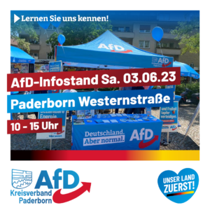 Read more about the article Infostand 03. Juni 2023 Paderborn Westernstr.
