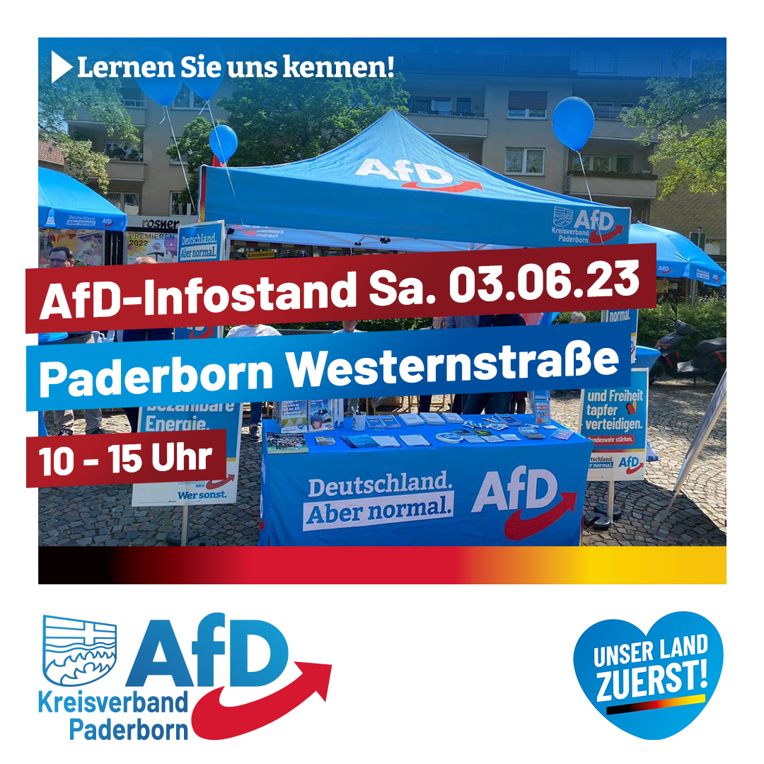 You are currently viewing Infostand 03. Juni 2023 Paderborn Westernstr.