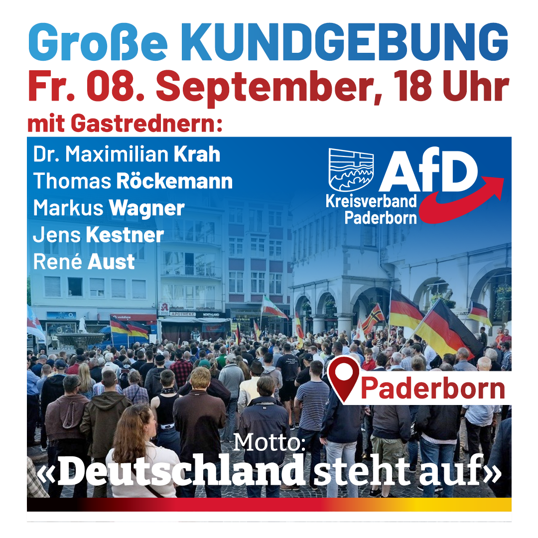 Read more about the article AfD-Kundgebung Paderborn 08.09.23