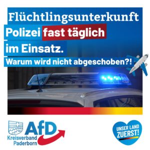Read more about the article Polizei bei Flüchtlingsunterkunft fast täglich im Einsatz!