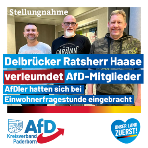 Read more about the article Stellungnahme zu den Vorwürfen des Delbrücker Ratsherrn Willibald Haase