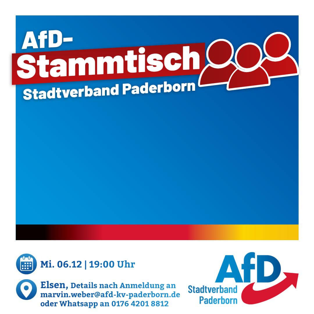 Read more about the article Stammtisch AfD Stadtverband Paderborn