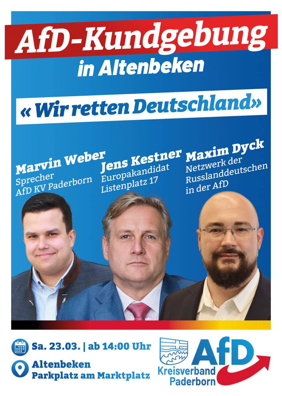 You are currently viewing AfD-Kundgebung in Altenbeken 23. März