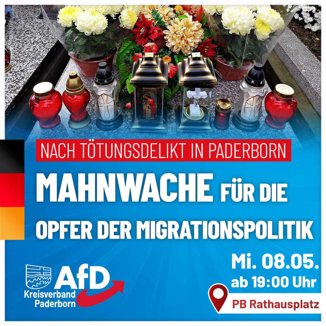 Du betrachtest gerade Mahnwache in Paderborn für die Opfer der Migrationspolitik