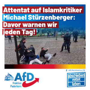 Mehr über den Artikel erfahren Islamistisches Attentat auf Michael Stürzenberger