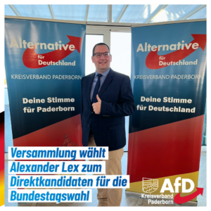 Mehr über den Artikel erfahren Alexander Lex wird Bundestagsdirektkandidat für Paderborn