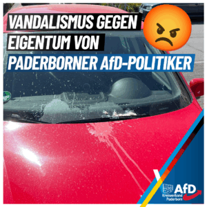 Mehr über den Artikel erfahren Vandalismus gegen Eigentum von Paderborner AfD-Politiker
