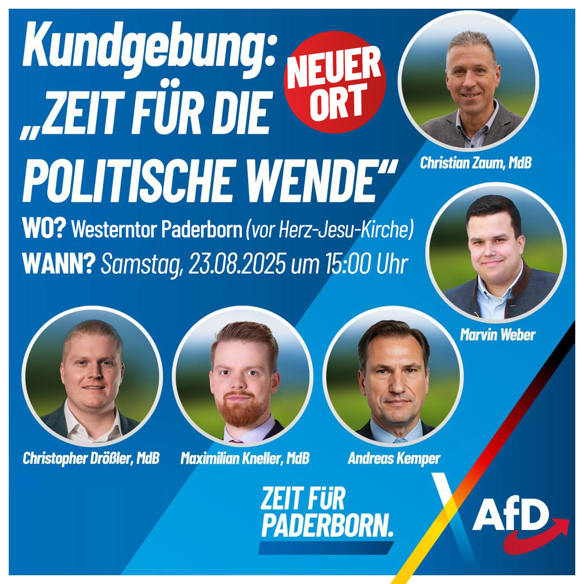 Mehr über den Artikel erfahren AfD-Kundgebung 23.08. Paderborn Westerntor