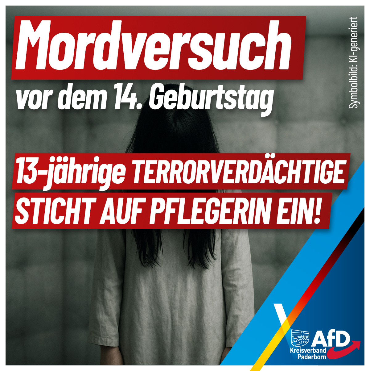 Mehr über den Artikel erfahren 13-jährige Terrorverdächtige sticht auf Pflegerin ein