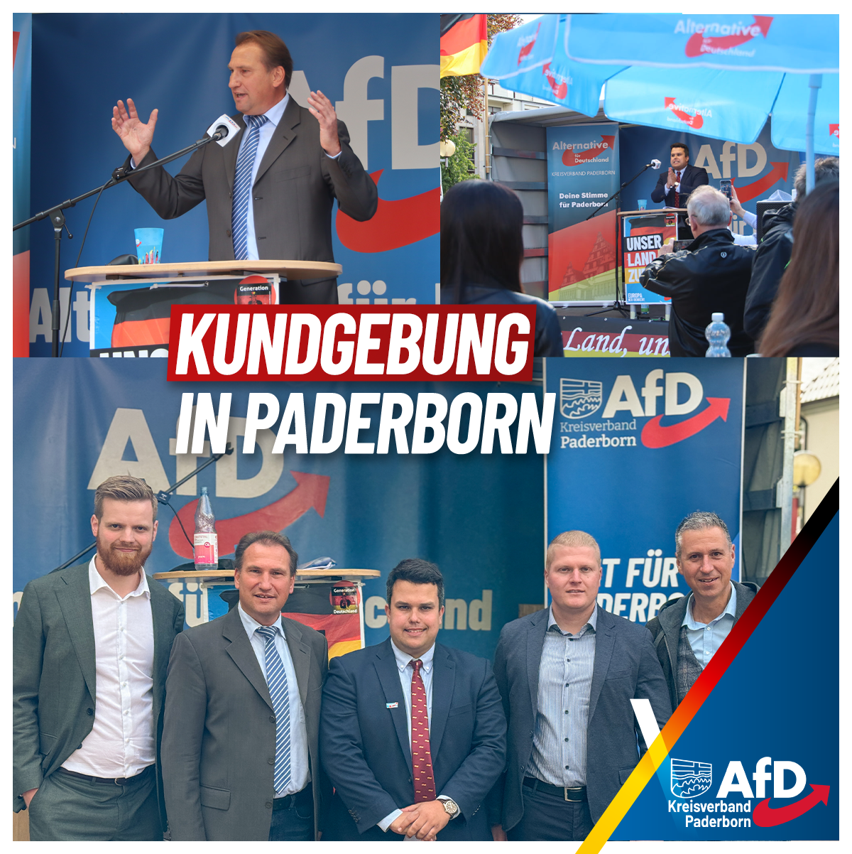 Du betrachtest gerade AfD Kundgebung in Paderborn Kommunalwahl 2025