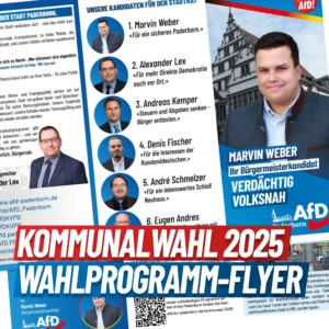Mehr über den Artikel erfahren Wahlprogramm – Flyer AfD Stadt Paderborn Kommunalwahl