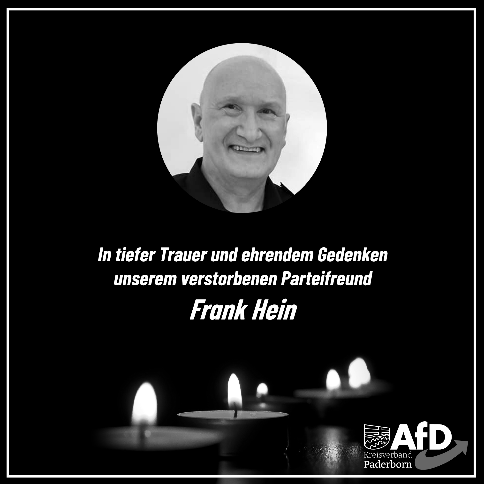 Mehr über den Artikel erfahren Wir trauern um Frank Hein
