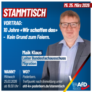 Mehr über den Artikel erfahren Stammtisch März 2026 mit Maik Klaus