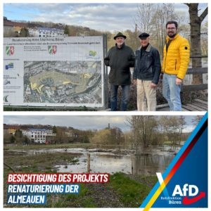 Mehr über den Artikel erfahren Bürener Ratsherren besichtigen Renaturierung an der Alme