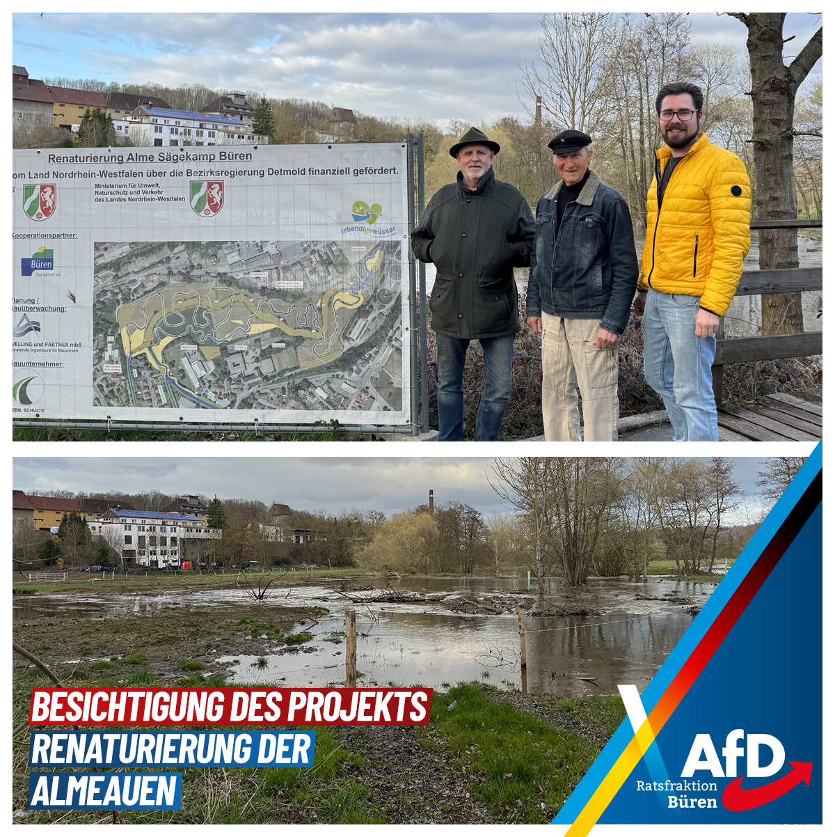 Du betrachtest gerade Bürener Ratsherren besichtigen Renaturierung an der Alme