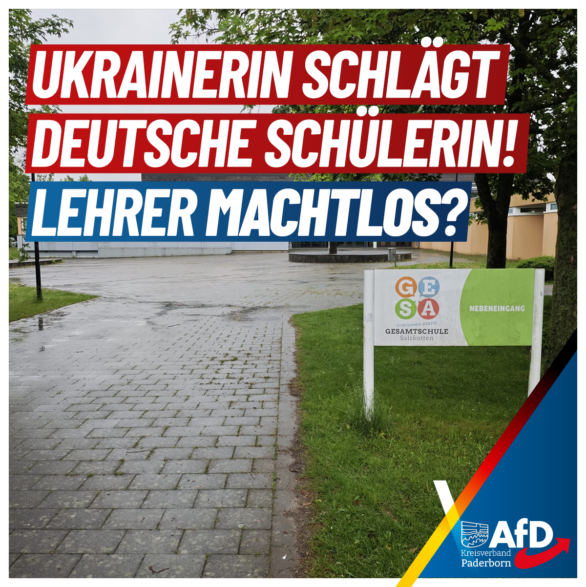 Du betrachtest gerade Ukrainerin schlägt deutsche Schülerin in Salzkotten